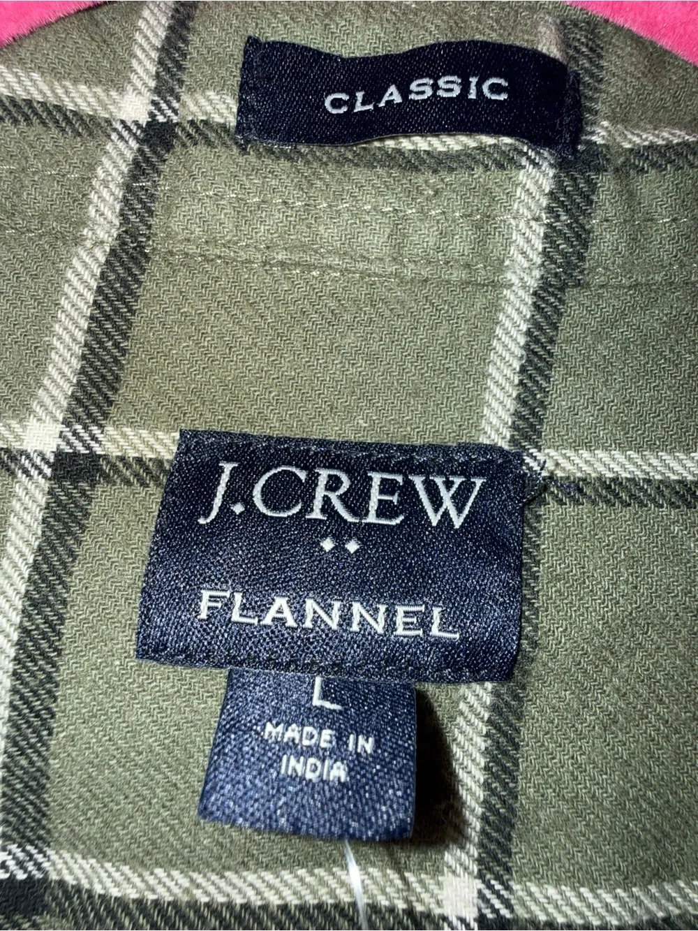 NWT - J. Crew Men’s Olive Green Windowpane Button-Down Shirt